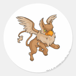 Eyrie Brown Runder Aufkleber