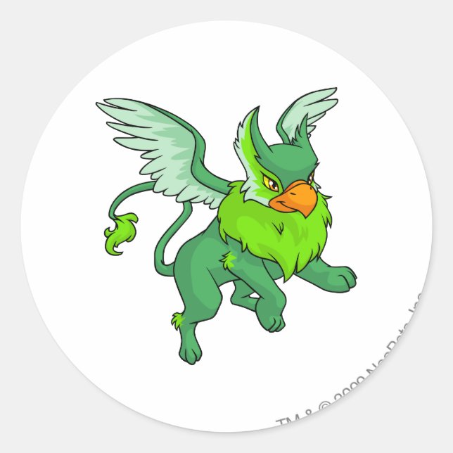 Eyrie Green Runder Aufkleber (Vorderseite)
