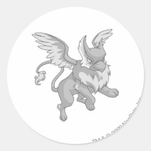 Eyrie-Silber Runder Aufkleber