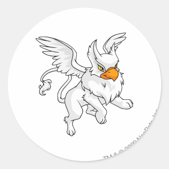 Eyrie White Runder Aufkleber (Vorderseite)