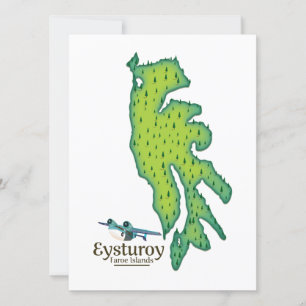 Eysturoy Färöer Inseln Reisekarte