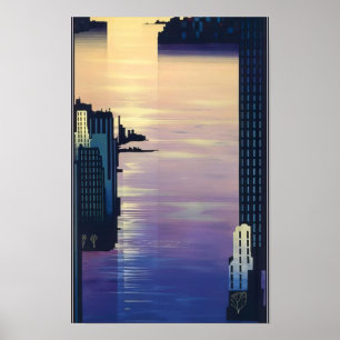 Eyvind Earle - East River - Magischer Realismus Poster