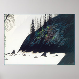 Eyvind Earle - Fichten, Redwoods und Kiefern - Mag Poster