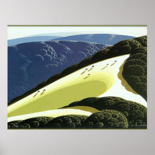 Eyvind Earle - Sierra Madre-Ausläufer - Magischer  Poster