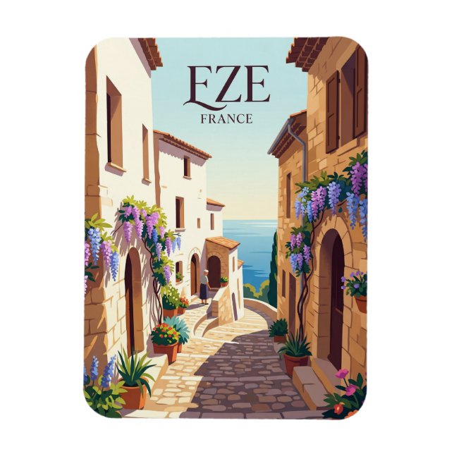 Eze, Frankreich Frankreich Magnet (Vertikal)