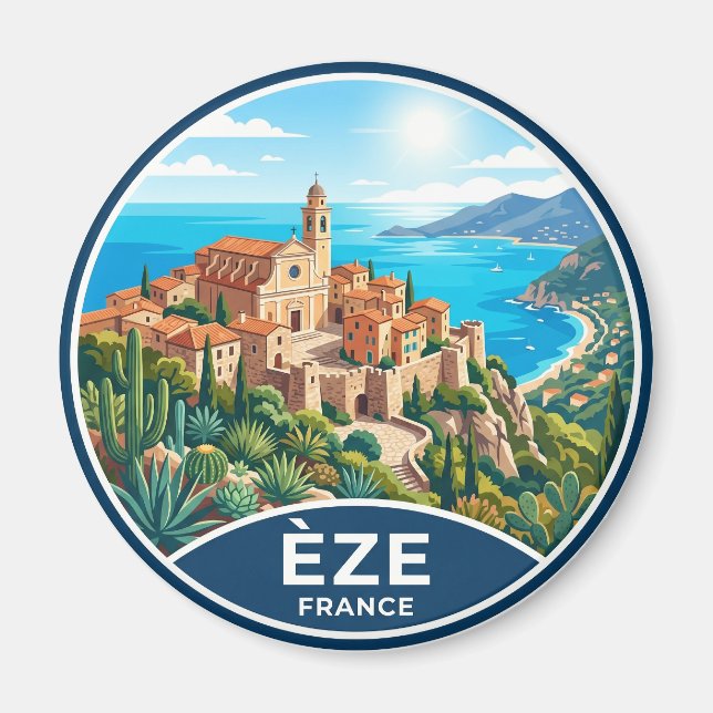 Èze Frankreich Magnet (Vorne)
