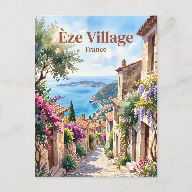 Èze Frankreich Postkarte (Vorderseite)
