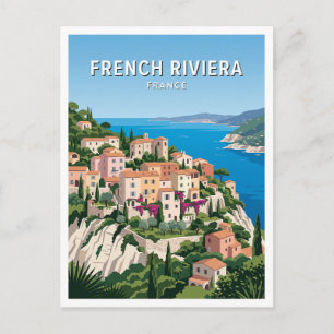 Èze Village Meerblick Frankreich Andenken Postkarte