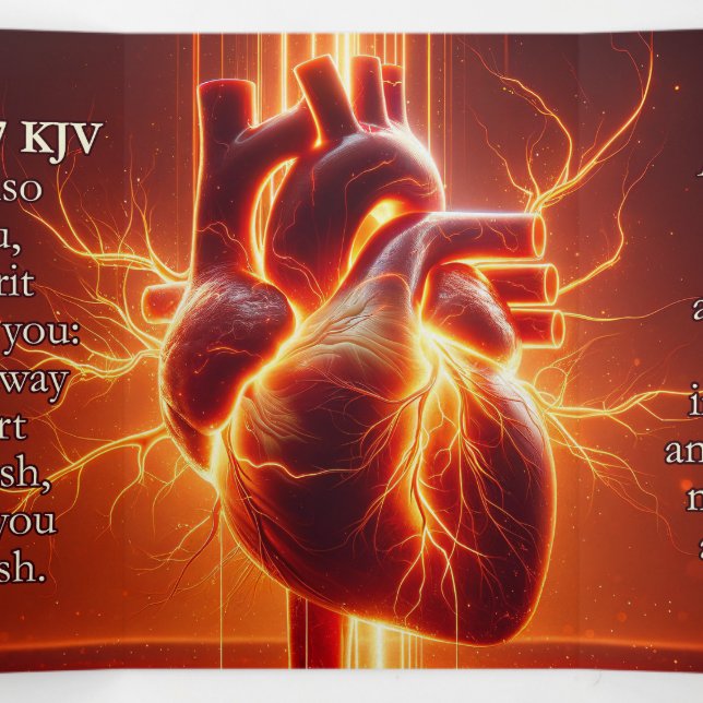 Ezekiel 36:26-27 KJV Tract - Stony Heart of Flesh Dreifach Gefaltete Karte (Innenseite Mitte)