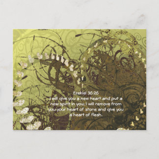 Ezekiel 36:26 wird Ihnen ein neues Herz geben und Postkarte