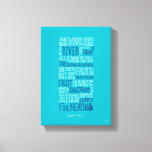 Ezekiel 47:12 - "Blätter für das Heilen" Leinwand