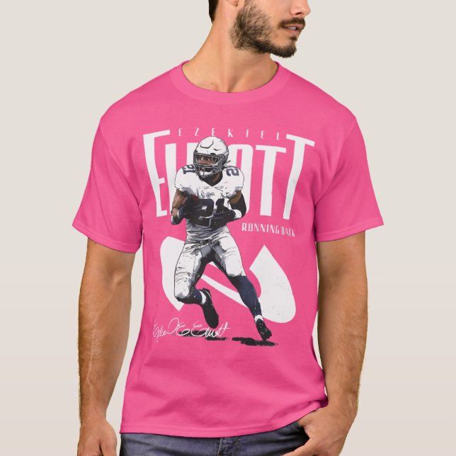 Ezekiel Elliott Dallas Name Position T-Shirt (Vorderseite)