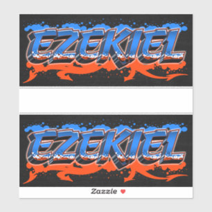 Ezekiel Vorname Name Graffiti Aufkleber Sticker