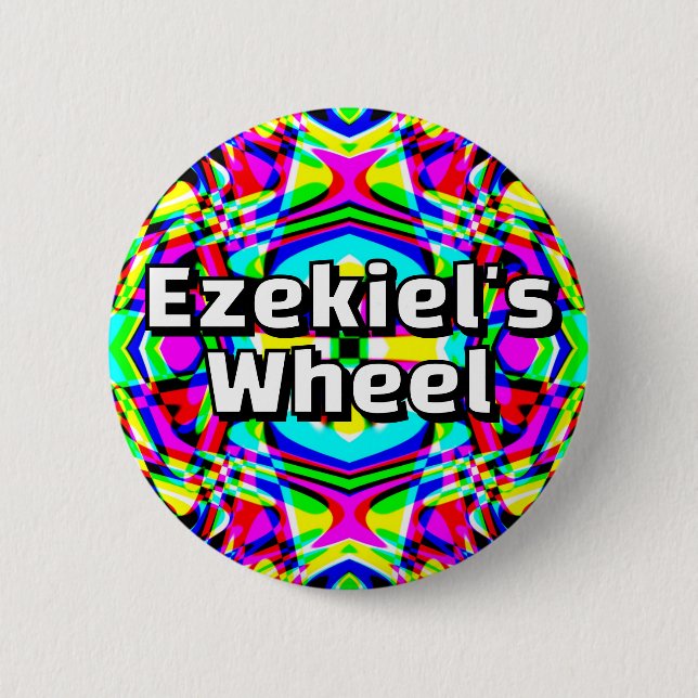 Ezekiel's  Wheel - Four-way kaleidoscope Button (Vorderseite)
