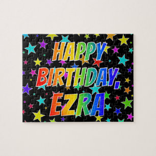 "EZRA" Vorname, Fun "GLÜCK BIRTHTAG" Puzzle
