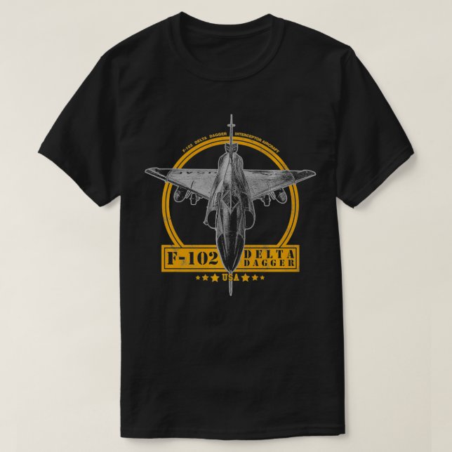 F102 Delta Dagger Aircraft Premium  T-Shirt (Design vorne)