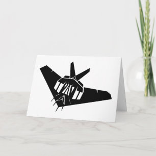 F117 Stealth Fighter Bomber Stille Nacht Amerika Feiertagskarte