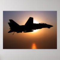 F14 bei Sonnenuntergang