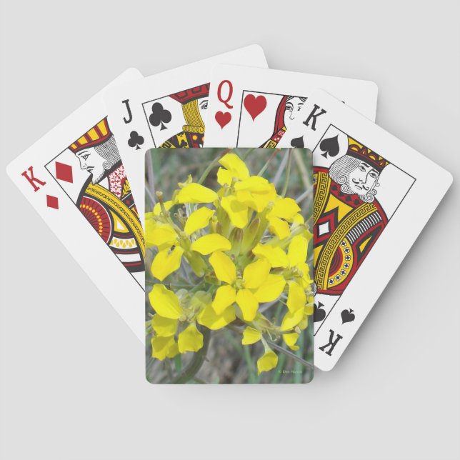 F14 Gelbe Wildblumen Spielkarten (Rückseite)