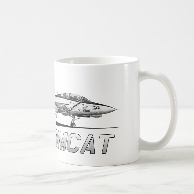 F14 Piratenflaggen des Tomcat-VF-103 - zeichnend Kaffeetasse (Rechts)