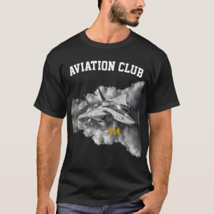 F14 Tomcat Aviation Club Pilot schwarz T-Shirt