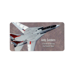 F14 Tomcat Düsenjäger-persönliches Adressaufkleber