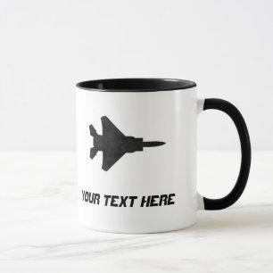 F15 Eagle Fighter Jet Silhouette AirForce Aircraft Tasse