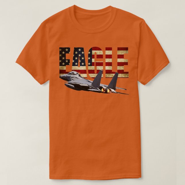 F15 FLUGZEUG JE SHIR US FLAG T-Shirt (Design vorne)