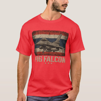 f16 falcon jet patriotische Vintage Flugzeuge T-Shirt