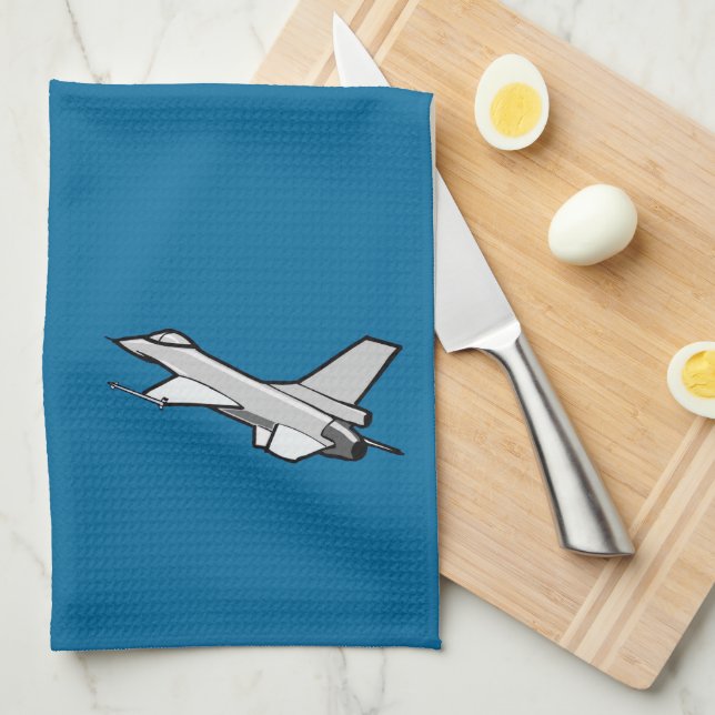 F16 Falkenbekämpfungsjet im Flug Handtuch (Viertel Falte)