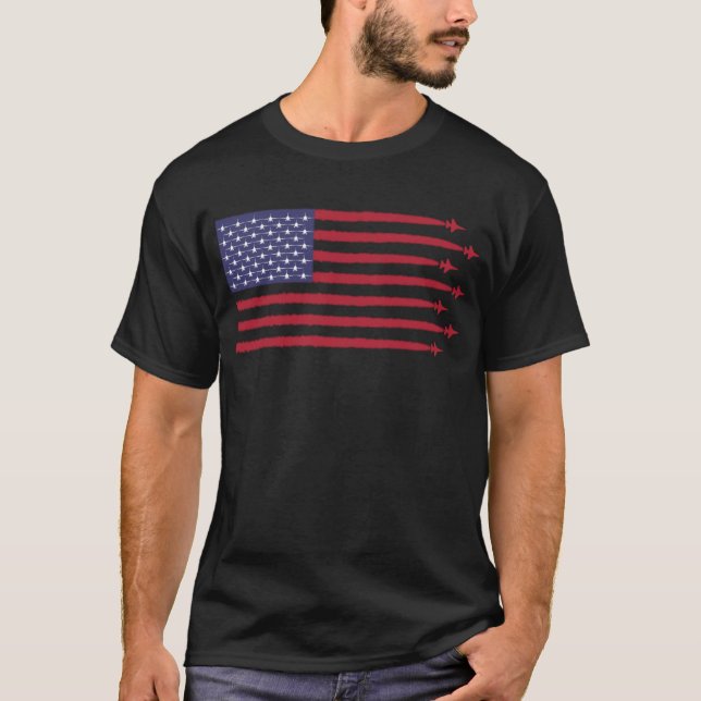 F16 US-Flagge T-Shirt (Vorderseite)