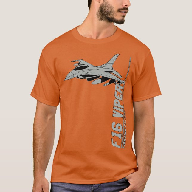 F16 Viper Falken-Jet-Kämpfer T-Shirt (Vorderseite)