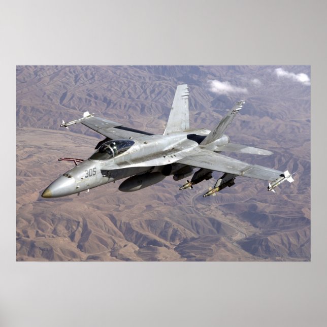 F18 über Afghanistan Poster (Vorne)