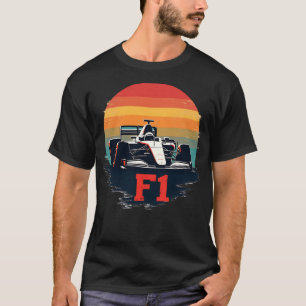 F1 Form, Vintager Farbsonnenuntergang, f1 Maske T-Shirt