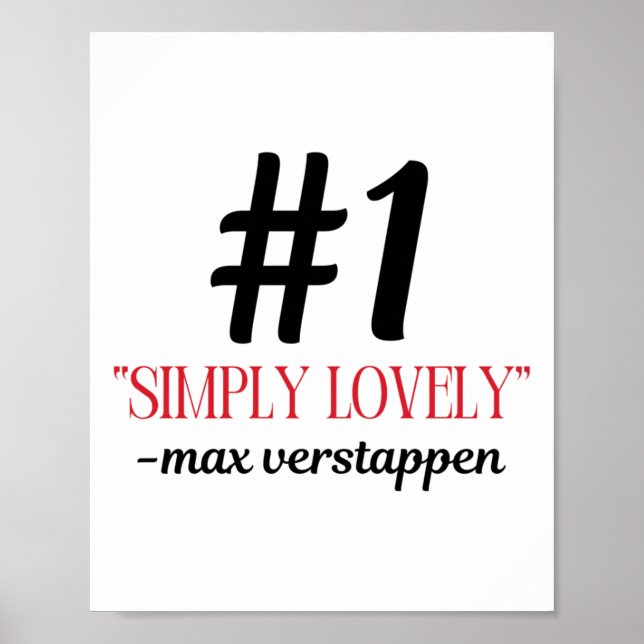 F1 Max einfach sehr schön Sticker Poster (Vorne)