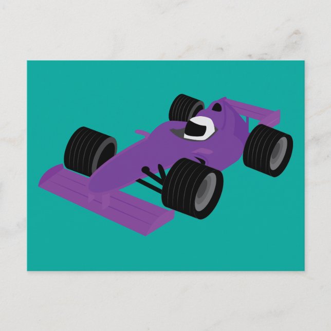 F1-Rennwagen Postkarte (Vorderseite)