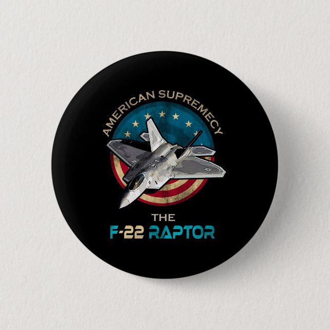 F22 Raptor American Patriotic Fighter Jet 4. J Button (Vorderseite)