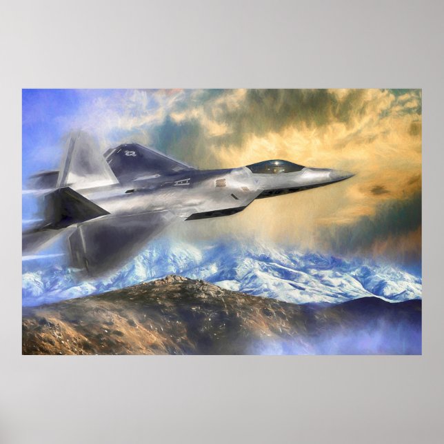 F22 RAPTOR JETS ÜBER AMERIKA POSTER (Vorne)