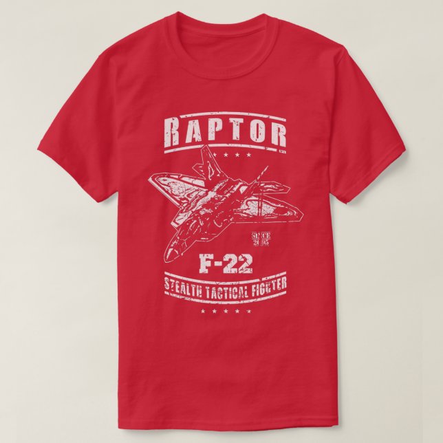 F22 Raptor USAF Tactical Fighter Jet  T-Shirt (Design vorne)