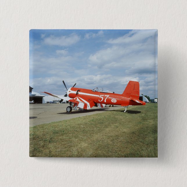 F2G-1D Superseeräuberflugzeug an der Flugschau Button (Vorderseite)