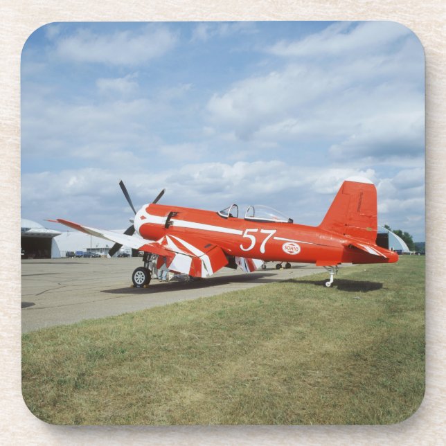 F2G-1D Superseeräuberflugzeug an der Flugschau Getränkeuntersetzer (Vorderseite)