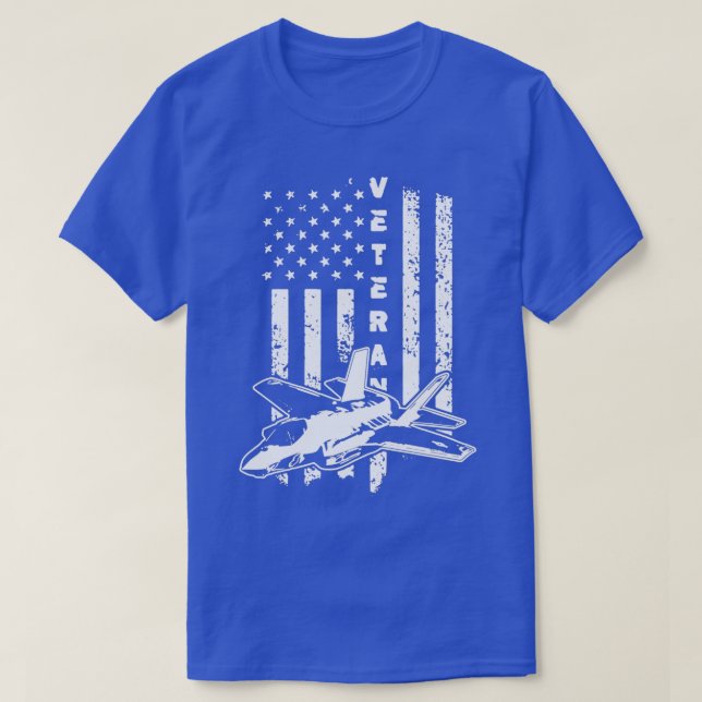 F35 Lightning II Veteran USAF Stealth Multirole Je T-Shirt (Design vorne)