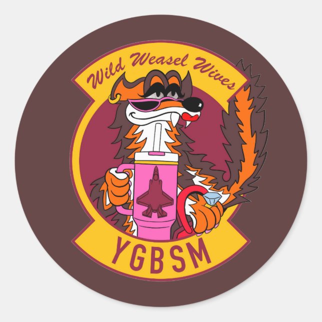 F35 Wild Weasel Wives Sticker (Vorderseite)