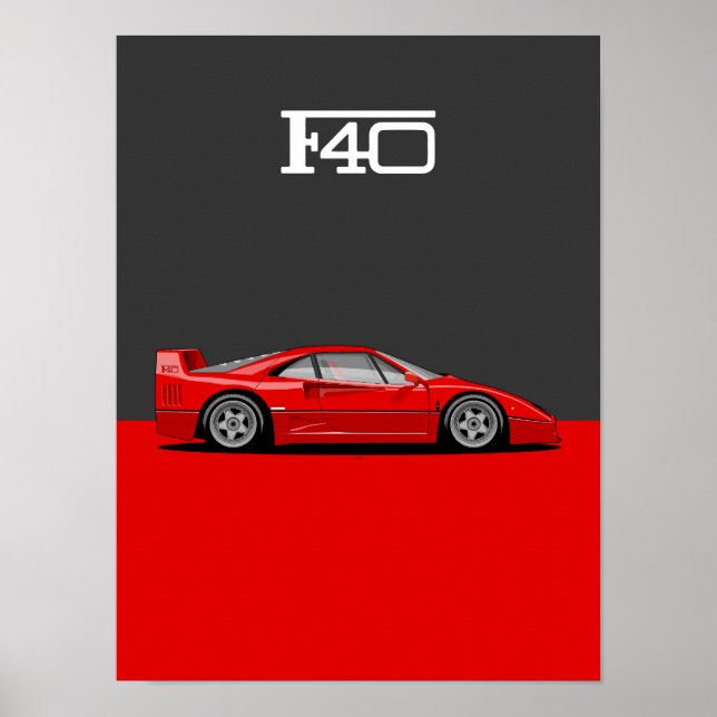 F40 Classic holy trinity car Poster (Vorne)