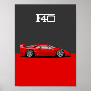 F40 Klassischer Dreifaltigkeitswagen Poster