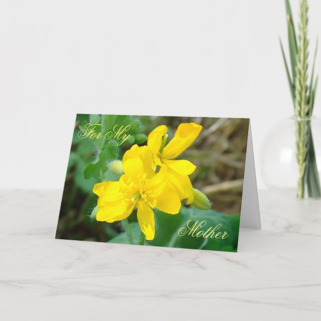 F44 Gelbe Wildblumen WildSenf Karte (Vorderseite)