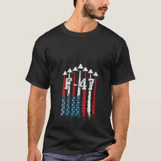 F47 Fighter Jets Airshow American Flag Airc T-Shirt