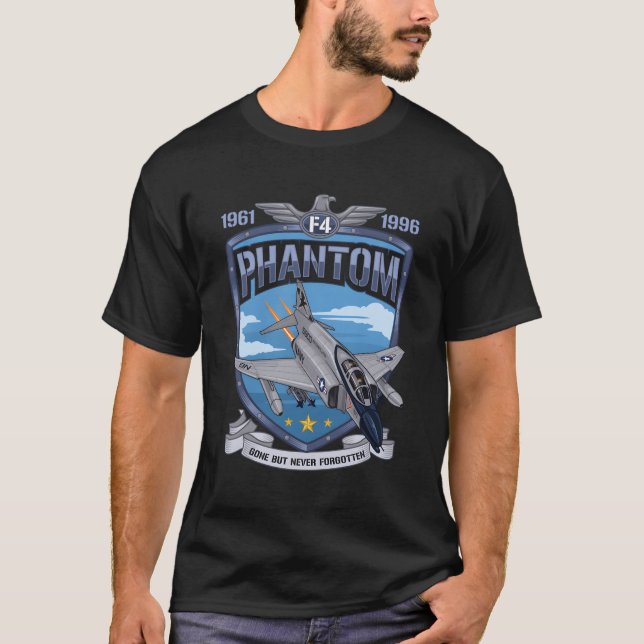 F4 Phantom II Jet Fighter Military Aviation T-Shirt (Vorderseite)