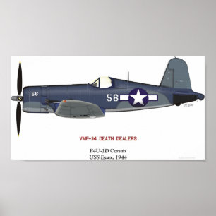 F4U-1D Vought Corsair "Sun Setter" Poster