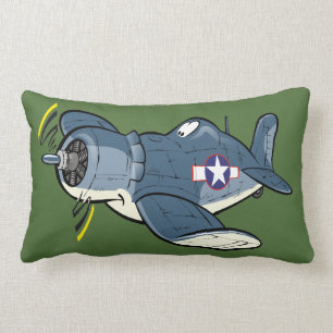 F4U Cartoon Corsair-Flugzeug Lendenkissen